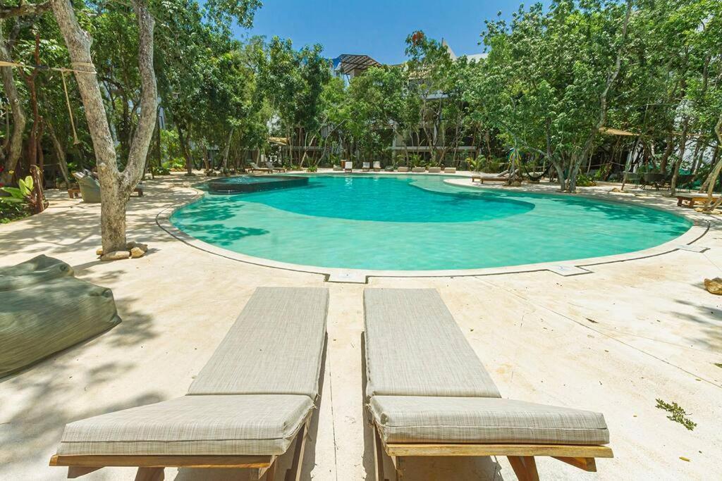 Amazing Pool In Yaaxlum 201 Apartamento Tulum